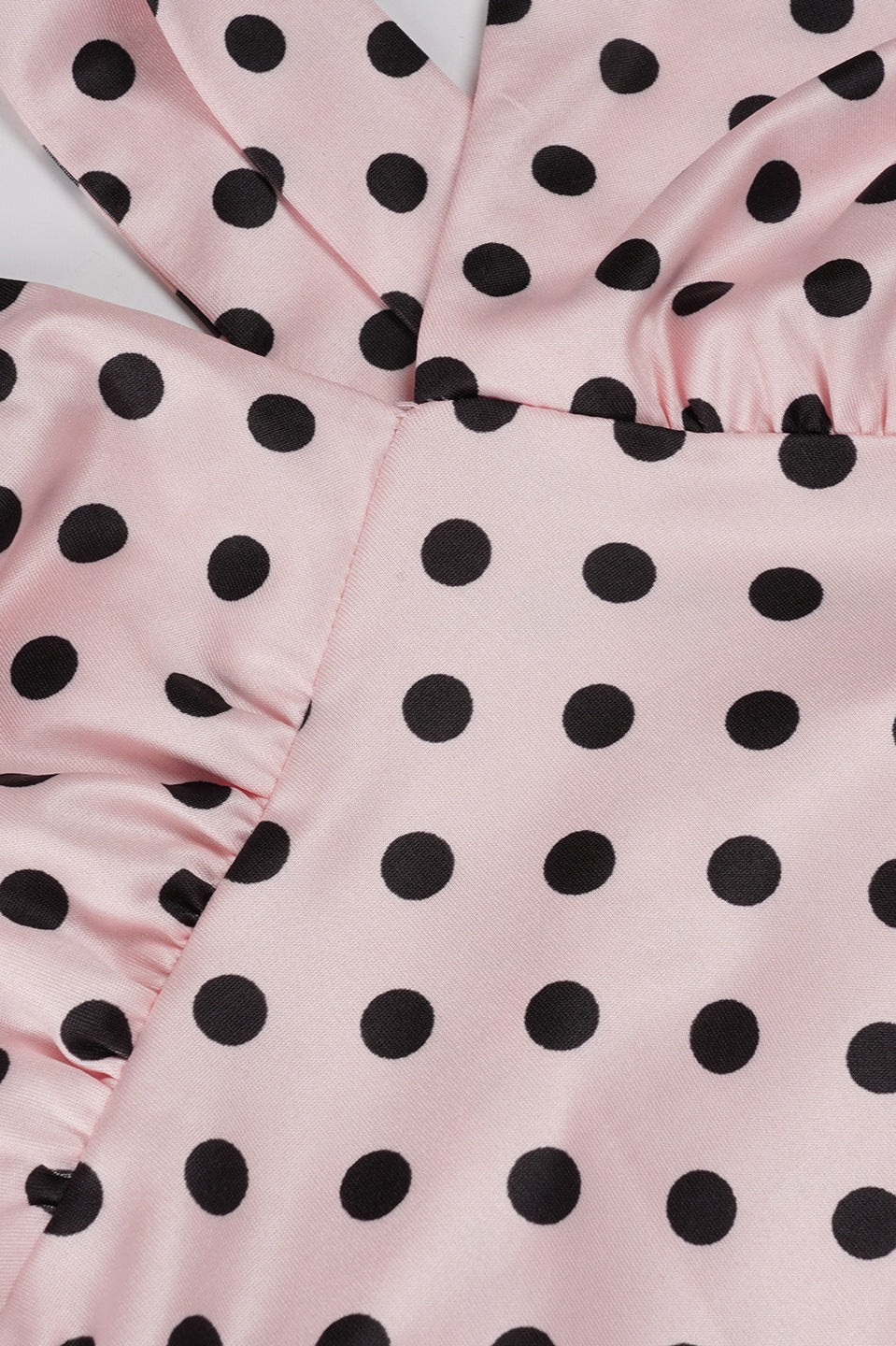 V Neck Halter Polka Dot Bloshope - Image 3